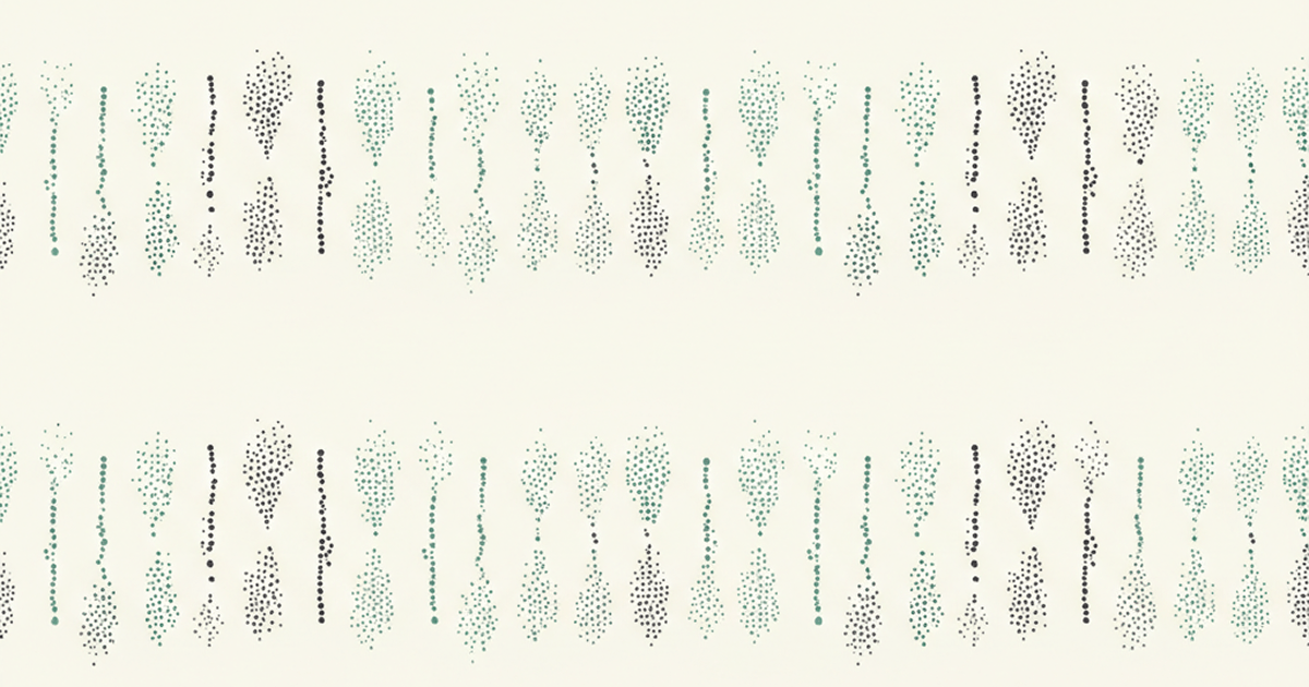 Repeated dotted forms resembling hourglasses
