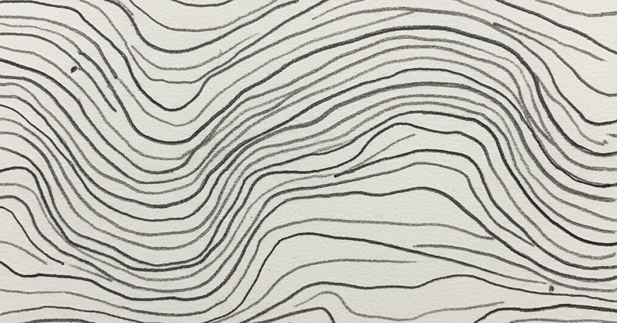 Hand-drawn lines flowing in waves